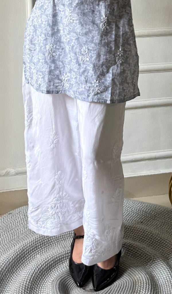 Women's Lucknowi Handcrafted Rayon Chikankari Palazzo - HONC0343087