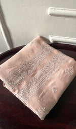 将图像加载到图库查看器中， Women's Lucknowi Handcrafted Chanderi Silk Unstitched Chikankari Kurta and Dupatta Set- HONC0288649