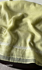 将图像加载到图库查看器中， Women's Lakhnavi Handcrafted Kota Cotton Semi - Stitched Kurta And Dupatta Set- HONC0307251