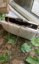 Load image into Gallery viewer, Pink Chikankari Embroidered Clutch - HONC0313587
