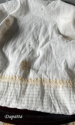 Load image into Gallery viewer, Women&#39;s Lakhnavi Handcrafted Mul Chanderi Unstitched Kurta And Dupatta Set- HONC0278949
