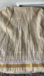 将图像加载到图库查看器中， Women's Lakhnavi Handcrafted Tissue Chanderi Unstitched Chikankari Kurta And Dupatta Set - HONC0322415