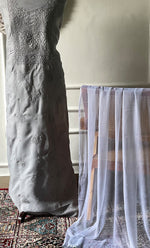 Load image into Gallery viewer, Women's Lakhnavi Handcrafted Unstitched Cotton Chikankari Suit Material - HONC0329386