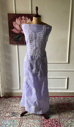 Load image into Gallery viewer, Women's Lakhnavi Handcrafted Cotton Chikankari Unstitched Kurti Fabric - HONC0368466