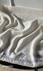 Load image into Gallery viewer, Women's Lakhnavi Handcrafted Unstitched Mul Chanderi Kurta And Dupatta Set - HONC0324072