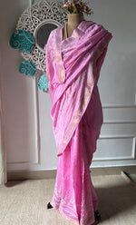 将图像加载到图库查看器中， Women&#39;s Lakhnavi Handcrafted Chanderi Silk Chikankari Saree - HONC0273491
