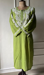 Load image into Gallery viewer, Meerab Women&#39;s Lucknowi Handcrafted Cotton Chikankari Kurti - HONC0301013
