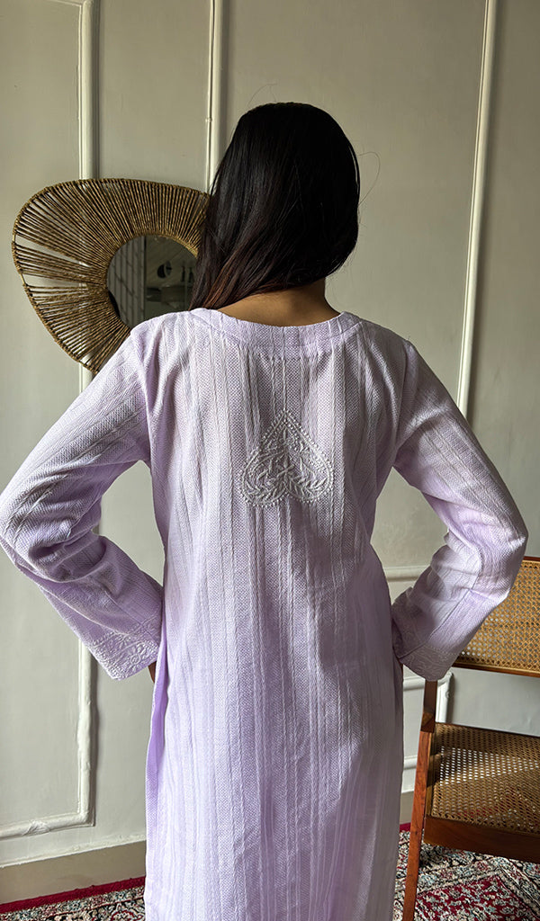 Prisha Women's Lakhnavi Handcrafted Cotton Chikankari Kurti - HONC0335229