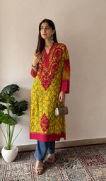 Multicolor Cotton Chikankari Stitched Kurti
