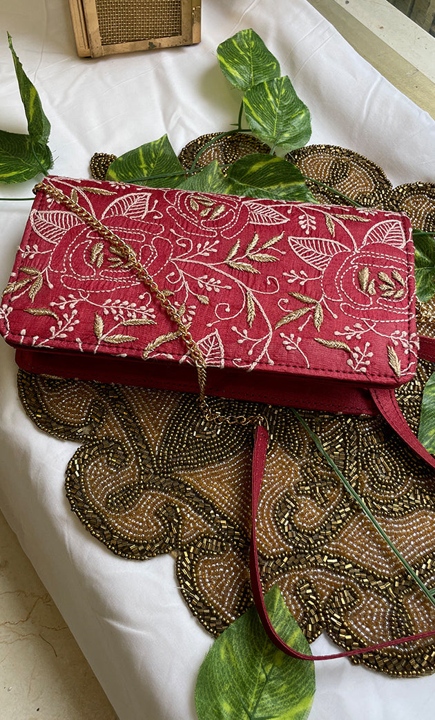 Chikankari Clutch Bag - HONC0308895
