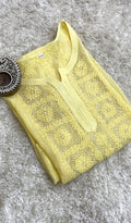 Yusra Women's Lakhnavi Handcrafted Viscose Georgette Chikankari Kurti - HONC0174149