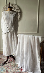 Load image into Gallery viewer, Women's Lakhnavi Handcrafted Unstitched Cotton Chikankari Kurta Dupatta Set - HONC0231301
