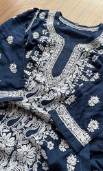 Load image into Gallery viewer, Women&#39;s Lucknowi Handcrafted Cotton Chikankari Kurti - HONC0298710
