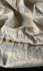 Load image into Gallery viewer, Women&#39;s Lakhnavi Handcrafted Tissue Chanderi Unstitched Kurta And Dupatta Set - HONC0278198
