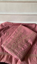 Aseel Women's Lakhnavi Handcrafted Mul Chanderi Unstitched Chikankari Full Suit - HONC0351092
