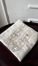 Load image into Gallery viewer, Lucknowi Handcrafted Chanderi Silk Chikankari Unstitched Men's Kurta Fabric - HONC0304298