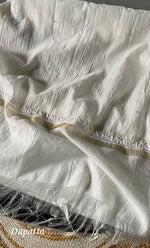 Load image into Gallery viewer, Women&#39;s Lakhnavi Handcrafted Mul Chanderi Unstitched Kurta And Dupatta Set- HONC0313318
