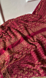 Load image into Gallery viewer, Lucknowi Handcrafted Pure Silk Georgette Chikankari Unstitched Men&#39;s Kurta Fabric - HONC0172044

