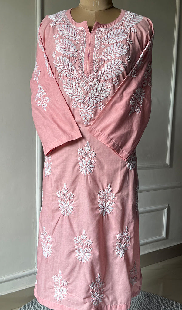 Women's Lucknowi Handcrafted Cotton Chikankari Kurti - HONC0300985