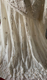 Load image into Gallery viewer, Women's Lakhnavi Handcrafted Bridal Tissue Chanderi Chikankari Lehenga Set - HONC0353218