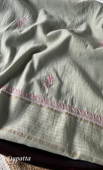 将图像加载到图库查看器中， Mehr Women&#39;s Lakhnavi Handcrafted Maheshwari Mul Chanderi Unstitched Kurta And Dupatta Set - HONC0294446
