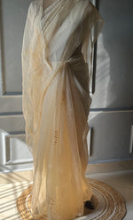 Load image into Gallery viewer, Amna Women&#39;s Lucknowi Handcrafted Pure Organza Silk Chikankari Saree - HONC0297165
