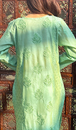 Load image into Gallery viewer, Masooma Women&#39;s Lucknowi Handcrafted Chanderi Silk Chikankari Kurti - HONC0258058
