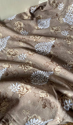 Load image into Gallery viewer, Women&#39;s Lakhnavi Handcrafted Cotton Chikankari Unstitched Kurti Fabric - HONC0175775
