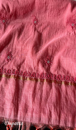 Load image into Gallery viewer, Women&#39;s Lucknowi Handcrafted Chanderi Silk Chikankari Full Suit Material - HONC0260956
