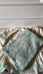 Load image into Gallery viewer, Hiba Women's Lakhnavi Handcrafted Semi - stitched Cotton Chikankari Suit Material - HONC0348828