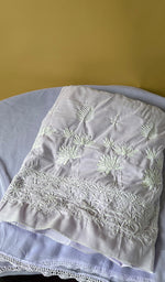 Load image into Gallery viewer, Women's Lakhnavi Handcrafted Cotton Chikankari Full Suit Material .