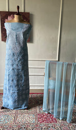 Load image into Gallery viewer, Women's Lakhnavi Handcrafted Cotton Unstitched Chikankari Suit Material - HONC0360797