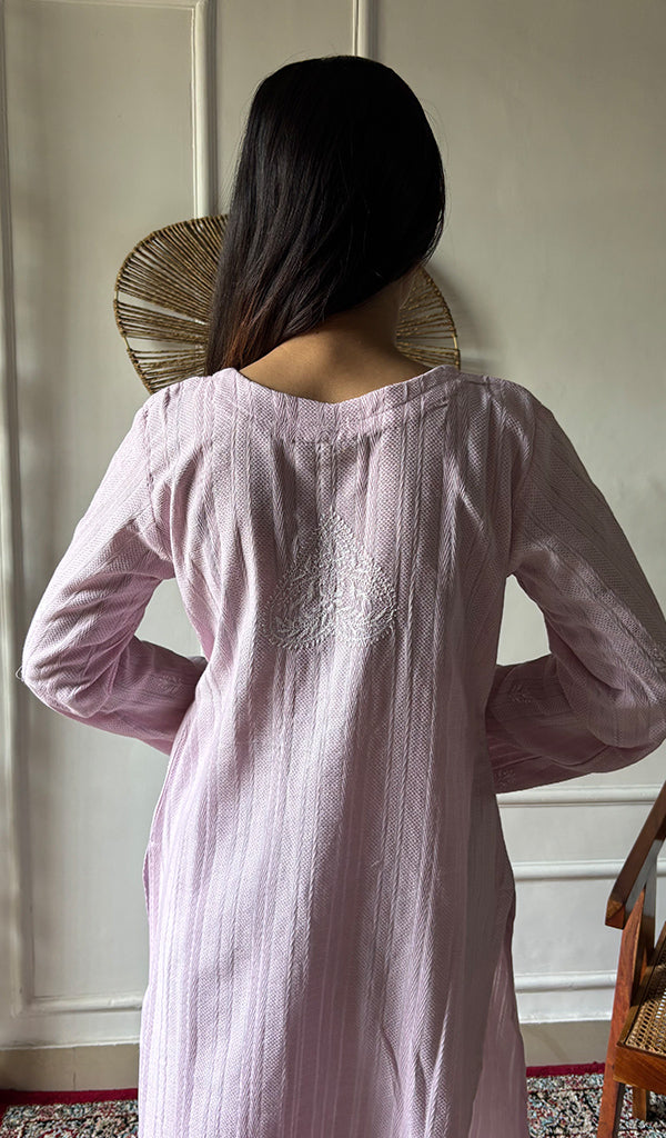 Women's Lakhnavi Handcrafted Cotton Chikankari Kurti - HONC0335262