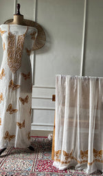 Load image into Gallery viewer, Titlee Women's Lakhnavi Handcrafted Mul Chanderi Kurta And Dupatta Set - HONC0378406