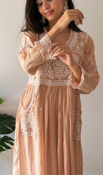 Load image into Gallery viewer, Fawziya Women's Lucknowi Handcrafted Cotton Angrakha - HONC0382493