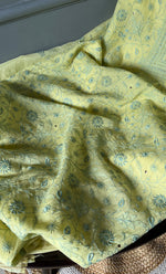 将图像加载到图库查看器中， Women's Lakhnavi Handcrafted Unstitched Mul Chanderi Kurta And Dupatta Set - HONC0280883