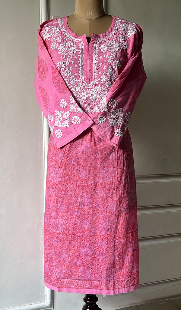Women's Lucknowi Handcrafted Cotton Chikankari Kurti - HONC0300999