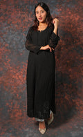 Safiya Women's Lakhnavi Handcrafted Viscose Georgette Chikankari Kurti- HONC0327261