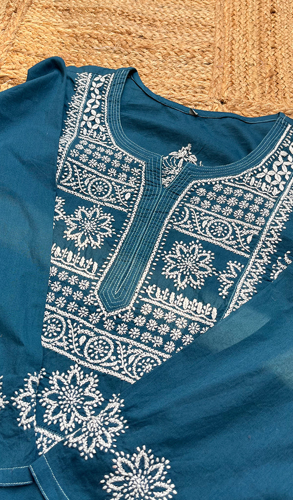 Women's Lucknowi Handcrafted Cotton Chikankari Kurti - HONC0300979