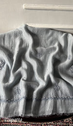 Load image into Gallery viewer, Shirin Women's Lakhnavi Handcrafted Mul Chanderi Unstitched Chikankari Full Suit Material - HONC0339565