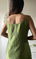 Load image into Gallery viewer, Amreena Women's Lakhnavi Handcrafted Chanderi Silk Chikankari Top And Pant Set - HONC0323051