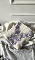 将图像加载到图库查看器中， Titli Women's Lakhnavi Handcrafted Unstitchd Mul Chanderi Kurta And Dupatta Set - HONC0330017