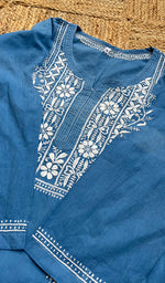 将图像加载到图库查看器中， Women&#39;s Lucknowi Handcrafted Cotton Chikankari Kurti - HONC0301076
