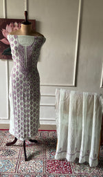 Load image into Gallery viewer, Women's Lakhnavi Handcrafted Unstitched Mul Chanderi Kurta And Dupatta Set - HONC0324066