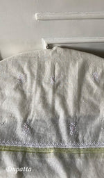 Load image into Gallery viewer, Women's Lakhnavi Handcrafted Mul Chanderi Unstitched Kurta And Dupatta Set - HONC0298568