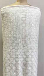 Load image into Gallery viewer, Lucknowi Handcrafted Pure Georgette Chikankari Unstitched Men&#39;s Kurta Fabric - HONC0160771
