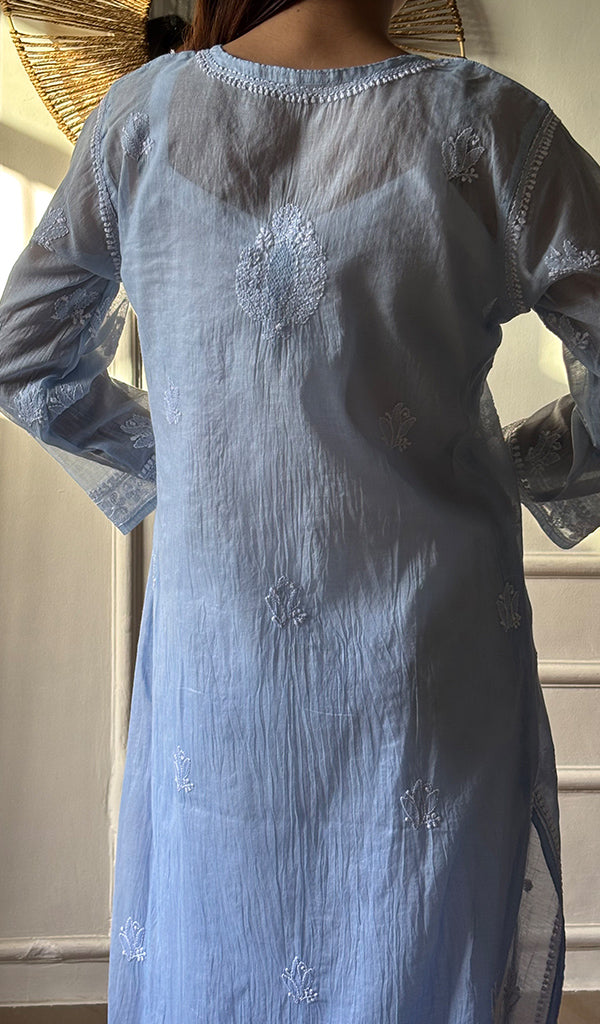 Women's Lakhnavi Handcrafted Cotton Chikankari Kurti - HONC0357550
