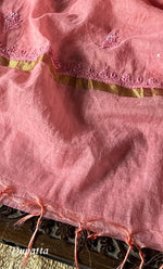 Load image into Gallery viewer, Women&#39;s Lakhnavi Handcrafted Mul Chanderi Unstitched Kurta And Dupatta Set - HONC0310808
