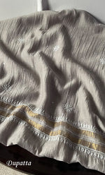 Load image into Gallery viewer, Women&#39;s Lakhnavi Handcrafted Mul Chanderi Semi - Stitched Kurta And Dupatta Set- HONC0282235
