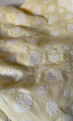 Load image into Gallery viewer, Women&#39;s Lakhnavi Handcrafted Unstitched Cotton Chikankari Suit Material - HONC0317402
